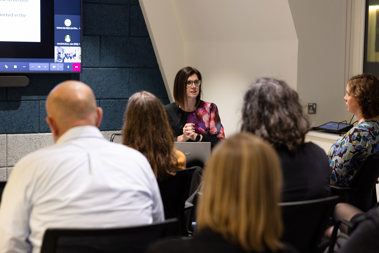 Katy Deacon speaking at RED Talks