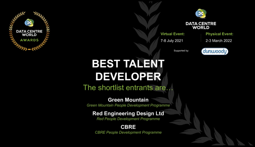 RED Shortlisted - Best Talent Developer