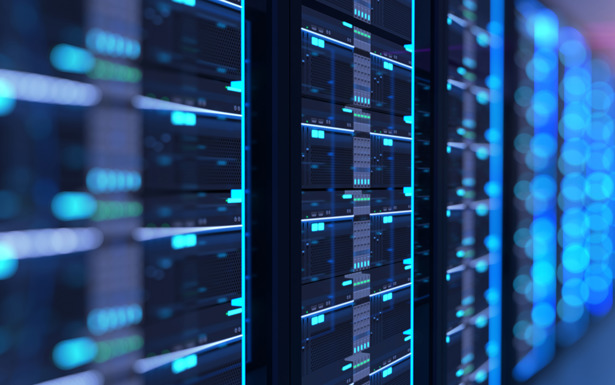 Blue Data Centre Rack