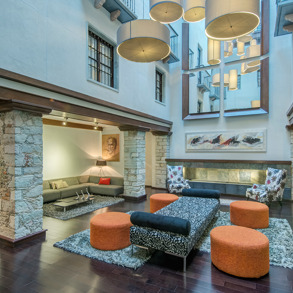 Seating And Lighting In Modern Hotel Lobby